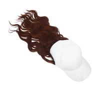NOLITOY Long Curly Hair Baseball Cap Wig for Women Lightweight Synthetic Hat with Attached Soft Fibers Stylish Natural Look Versatile Casual and Party Accessory Travel Friendly Design
