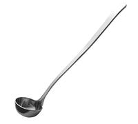 NOLITOY Long Handle Stainless Steel Deep Oil Spoon for Condiments and Sauces Ergonomic Kitchen Serving Scoop for Spices Sugar Salt Metal Mixing Ladle