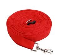 NOLITOY Long Red Nylon Pet Leash with Metal Clasp and D Ring for Dog Puppy Cat Training and Walking to Obedience Lead