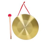 NOLITOY Loud Copper Gong Anti-Flood Warning Percussion Instrument with Mallet and Lanyard - Sound for Parties and Events