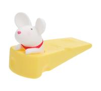 NOLITOY Luminous Mouse Door Stopper Silent No-Drill Door Wedge Animal Cartoon Doorstop for Home Use