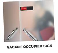 NOLITOY Magnetic Slider Privacy Sign Occupied Vacant Door Indicator for Office Meeting Restroom Black Privacy Slide Sign for Clear Status Communication