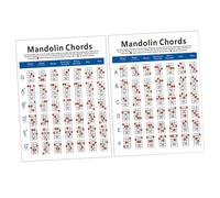 NOLITOY Mandolin Chord Chart Small Copper Plate Music Paper Mandolin Training Guide Exercise Diagram for Students and Teachers Portable Practice Reference