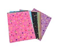 NOLITOY Material for Sewing Hats and Handmade Accessories Pu Leather Fabric A5 with Glitter Star Pattern 6pcs Good Toughness and Not Easy to Tear for Handmade Crafts