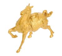 NOLITOY Metal Zodiac Horse Sculpture with Stable Base Wealth Symbol Figurine for Home Office Living Room Decor Lucky Horse Design Representing Prosperity and Success