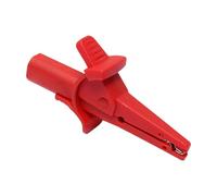 NOLITOY Micro Alligator Clips Test Clip 4mm Banana Plug Insulated Copper Large Size Strong Hold Nylon Red for Electrical Projects