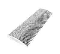 NOLITOY Microphone Cover Rhinestone Sleeve Silver Wired Mic Handle Bling Sleeve for Singers Hosts Karaoke Bar Performances