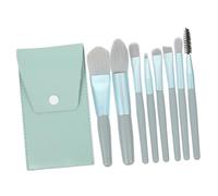 NOLITOY Mini Blue Makeup Brush for Women Portable Wooden Handle Cosmetics Tools for Concealer Eyeshadow Blusher Practical Face Makeup Kit for Travel and Daily Use