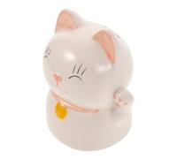 NOLITOY Mini Ceramic Lucky Cat Piggy Bank Small Porcelain Money Coin Jar Friendly Savings Decor Multifunctional Japanese Maneki Neko Figurine