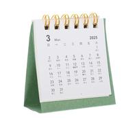 NOLITOY Mini Desk Calendar Spiral Bound Compact Desktop Organizer for Office Home Military Green Tabletop Flip Over Calendar with Space-saving Design for Event Planning and Daily