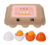 NOLITOY Mini Egg with Carton Box Realistic Fake Egg Ornaments for Pretend Play Miniature House Decoration and Easter Fillers Simulation Food Props for Boys