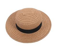 NOLITOY Mini Woven Straw Doll Hat Small Decorative Topper for Rag Dolls DIY Crafts Lightweight Accessory and Micro Landscape Painting