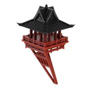 NOLITOY Miniature Chinese Pagoda Statue Suspended Tree Trunk Design Zen Garden Sculpture for Desk and Aquarium Micro Landscape Home Decor
