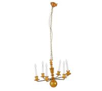 NOLITOY Miniature Simulation Ceiling Lamp for Dolls House Decor, Luminous Golden Metal and Abs Micro Landscaping Lamp, Easy to Install and Remove, for Scene Decoration