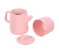NOLITOY Miniature Tea Set Alloy Dollhouse Tea Cups and Coffee Cups for Kitchen Decor for Tiny Dollhouse Afternoon Party Display Fresh Pastel Pink Mini Kitchen Accessories