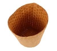 NOLITOY Multi-function Bamboo Woven Storage Basket Lightweight Waste Bin for Bedroom Kitchen Home Organization Handcrafted Sundry Container