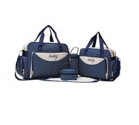 NOLITOY Multi-function Mommy Tote Bag Large Capacity Lightweight Shoulder Handbag with Thick Handles and Chic Dot Print for Moms the Go Blue