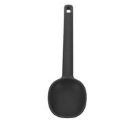 NOLITOY Multi-Functional Silicone Soup Spoon with Smooth Surface for Stirring and Serving Safe and Easy to Clean Practical Kitchen Utensil in Black for Cooking and Salad Mixing