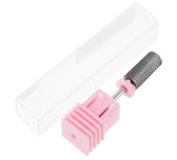 NOLITOY Multifunctional Nail Drill Bit for Acrylic Nails Sturdy Metal Grinding Bit with Red Diamond Easy Install Cuticle Cleaner for Salon and Home Manicure Use