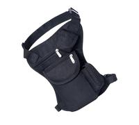 NOLITOY Multifunctional Outdoor Canvas Leg Bag with Waist and Thigh Straps Portable Sports Travel Money Belt Fanny Pack for Hiking Camping Cycling Black
