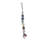 NOLITOY Natural Seven-color Crystal Car Hanging Ornament Pendant for Chakra Healing Polished Gemstone Decor for Vehicle Interior Unique Gift for Friends and Family