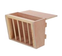 NOLITOY Natural Wood Bunny Hay Feeder Rack for Rabbits Guinea Pigs Chinchillas Chew-safe Small Animal Hay Holder Ample Storage Cages Multi-pet Compatible Feeding Station