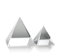 NOLITOY Optical Glass Pyramid Prism Crystal Clear Four Sides Prism for Light Refraction Rainbow Principle Research and Optics Experiments
