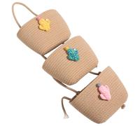NOLITOY Organizer for Solution Space Cotton Capacity Large Rope Saving and Basket 3-Tier Boho Storage Hanging with Wall Car, Rv, Bathroom Home Use