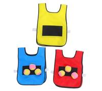 NOLITOY Outdoor Sticky Vest Game with Sticky Balls for Team Puzzle Training Reusable Soft Touch Vests in Red Yellow Blue Party for Cooperative Competition and Social Skill Development