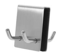 NOLITOY Over Door Stainless Steel Towel Rack Dual-Sided Hanging Organizer for Bathroom Glass Doors Rust-Resistant Hook with Curved Design Strong Bearing Capacity for Towels Clothes Bags