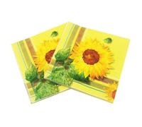 NOLITOY Paper Napkins with Botanical Design 40pcs Sunflower Pattern Reusable Printed Napkins Comfortable Wiping for Party and Banquet Use