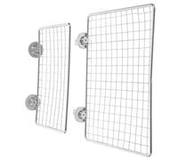 NOLITOY Parrot Perch Platforms 2 Pack Stainless Steel for Medium Birds Comfortable Resting Area and Quick Setup Jumping Stands for Bird Cages in Homes and Pet Shops