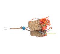 NOLITOY Parrot Shredding Palm Leaf Weaving Chew Hanging Bird Cage Accessory for Parakeets Birds Exercise and Foraging Enrichment