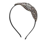 NOLITOY Personality Headband Beaded Rhinestone Retro Design Hairband Comfortable Material Elegant Look