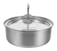 NOLITOY Pet Water Fountain Stainless Steel 3l 101oz Automatic Nonstop Water Circulation Silver for Cats and Dogs Indoor