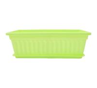 NOLITOY Planter Practicable Window Flower Box 2 Sets Rectangular Plant Pots with Tray with Drainage Design for and Vegetables for Porch and Patio Gardening