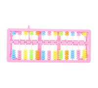 NOLITOY Plastic Abacus with Rows and Colorful Beads Automatic Reset Arithmetic Counting Tool for Portable Calculator for Early Math Learning and Recognition