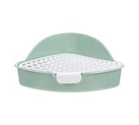 NOLITOY Plastic Small Pet Toilet for Guinea Pigs and Rabbits Odor-reducing Chinchilla Litter Box with Detachable Base Easy-clean Design in Mint Green for Healthy Cage Maintenance