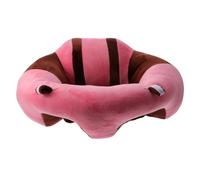 NOLITOY Plush Baby Seat Support Cushion for Toddlers, Soft Crystal Velvet Material, 45cm Diameter Pink and Brown Boys and Girls Sitting Sofa for Early Learning and Floor Use