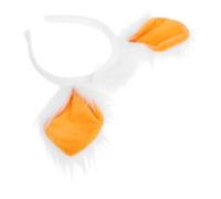 NOLITOY Plush Sheep Ears Headband with Goat Horns, Soft Animal Ear Hoop Costume Accessory for and Adults, Lamb and RAM Theme Party Cosplay Headwear