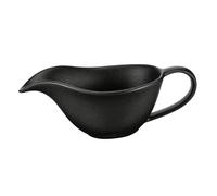 NOLITOY Porcelain Sauce Bowl with Spout for Home Kitchen Non Slip Base Mixing and Serving Bowl Stylish Black Ceramic Gravy Boat for Eggs Salads and Steak Sauce