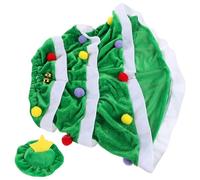 NOLITOY Porch Goose Outfit Set Green Holiday Festival Costume with Hat for 40.5cm Back Length Lawn Decoration Thanksgiving Day Celebration Animal Attire