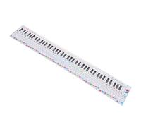 NOLITOY Portable 88-key Piano Keyboard Aid Practice Chart with Fingering Guide, Roll-up Sheet for Beginners, 88-key Simulation Paper for Keyboard Learning and Training