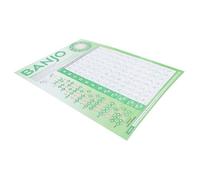 NOLITOY Portable Banjo Chord Poster for Beginners Wall-mount Fingering Chart with Use Design Practical Learning Aid for Banjo Chord Practice and Music Stand Display Choice