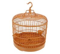 NOLITOY Portable Bird Cage for Budgie and Cockatiel, 29.5cm Diameter Plastic Decorative Birdcage with Handle, Suitable for Indoor and Outdoor Use