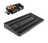 NOLITOY Portable Black Pe Guitar Effects Pedal Board with Cable Management and Easy to Carry Design, for Musicians Rehearsals and Transportation