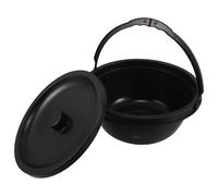 NOLITOY Portable Black Plastic Wheelchair Bedpan with Humanized Shape for Caregivers and Elderly Men, Effortless Maintenance and Portable Design for Home and Bedside Use