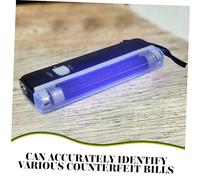 NOLITOY Portable Cash Detector with Fluorescent LED and Purple Light Strip Flashlight Mini Money Scanner for Banks Hotels Supermarkets PP Material Professional Currency Verification Tool