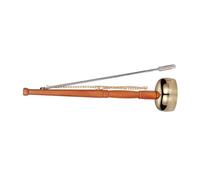 NOLITOY Portable Copper Yin Qing with Wooden Handle Buddhist Percussion Instrument for Meditation and Spiritual Purification Clear Crisp Sound Traditional Handmade Copper Bell for