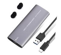 NOLITOY Portable External Solid State Drive Case with Type-c 3.1 Dual Protocol, Aluminium Alloy Material, Fast Reading Speed, Compatible with Laptops and Other Devices for Daily Office